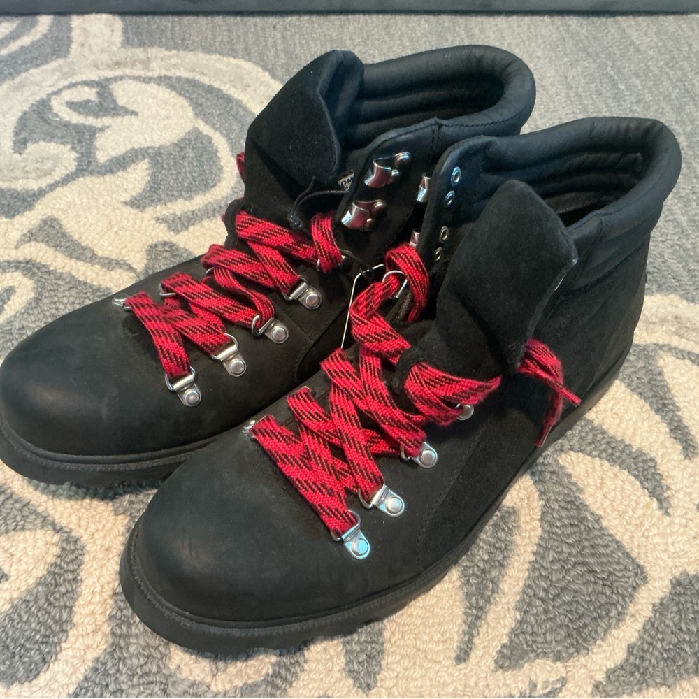 Sorel Black Boots with Red Accents